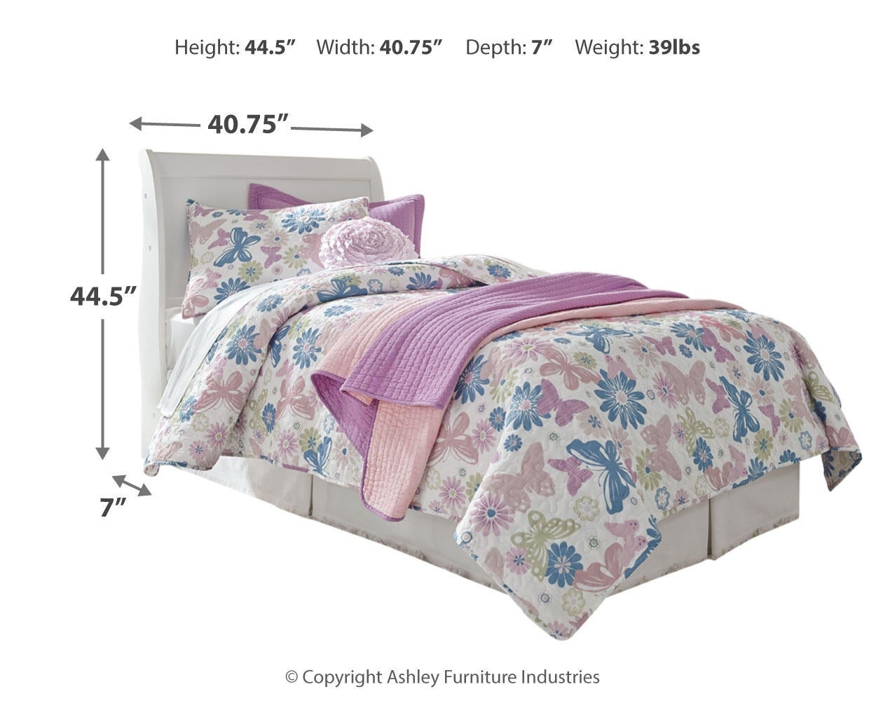 Anarasia  Sleigh Headboard, Dresser, Mirror, Chest And Nightstand