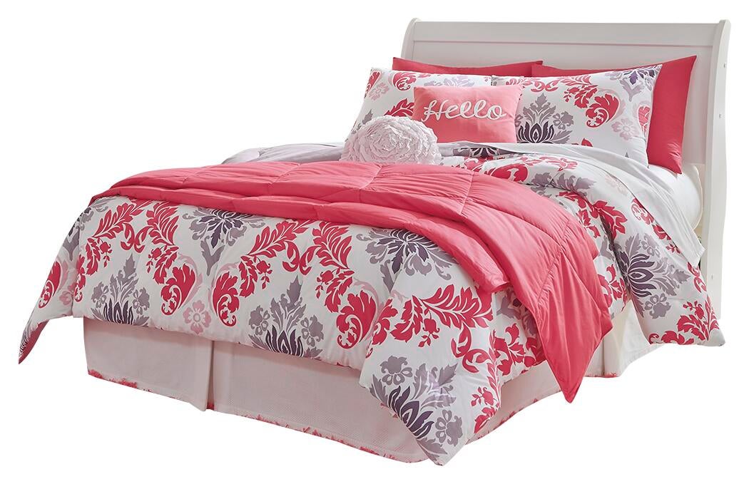 Anarasia  Sleigh Headboard, Dresser And Mirror