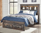 Drystan  Bookcase Bed With 2 Storage Drawers With Mirrored Dresser