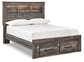 Drystan  Bookcase Bed With 2 Storage Drawers With Mirrored Dresser
