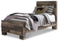 Derekson  Panel Bed With Mirrored Dresser