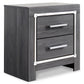 Lodanna /California King Upholstered Panel Headboard Bed With Mirrored Dresser, Chest And Nightstand