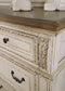 Realyn  Upholstered Panel Bed With Mirrored Dresser
