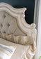 Realyn  Upholstered Panel Bed With Mirrored Dresser