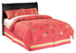Huey Vineyard  Sleigh Headboard Bed With Mirrored Dresser, Chest And Nightstand