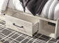 Cambeck  Panel Bed With 2 Storage Drawers With Mirrored Dresser, Chest And Nightstand