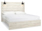 Cambeck  Panel Bed With Mirrored Dresser