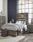Drystan  Panel Bed With 4 Storage Drawers With Mirrored Dresser