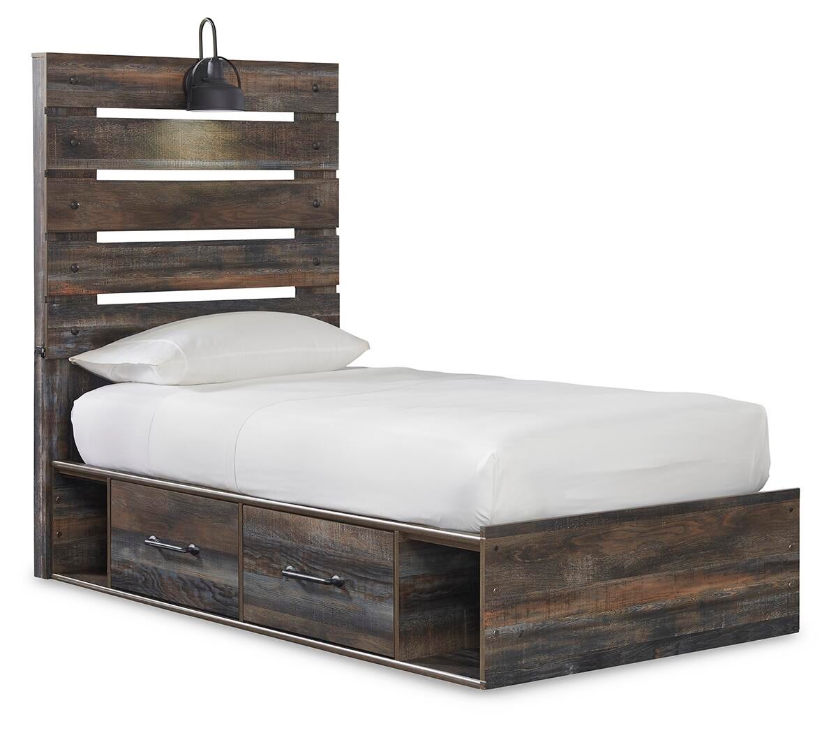 Drystan  Panel Bed With 4 Storage Drawers, Dresser, Mirror, Chest And Nightstand