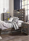 Drystan  Panel Bed With 4 Storage Drawers With Mirrored Dresser