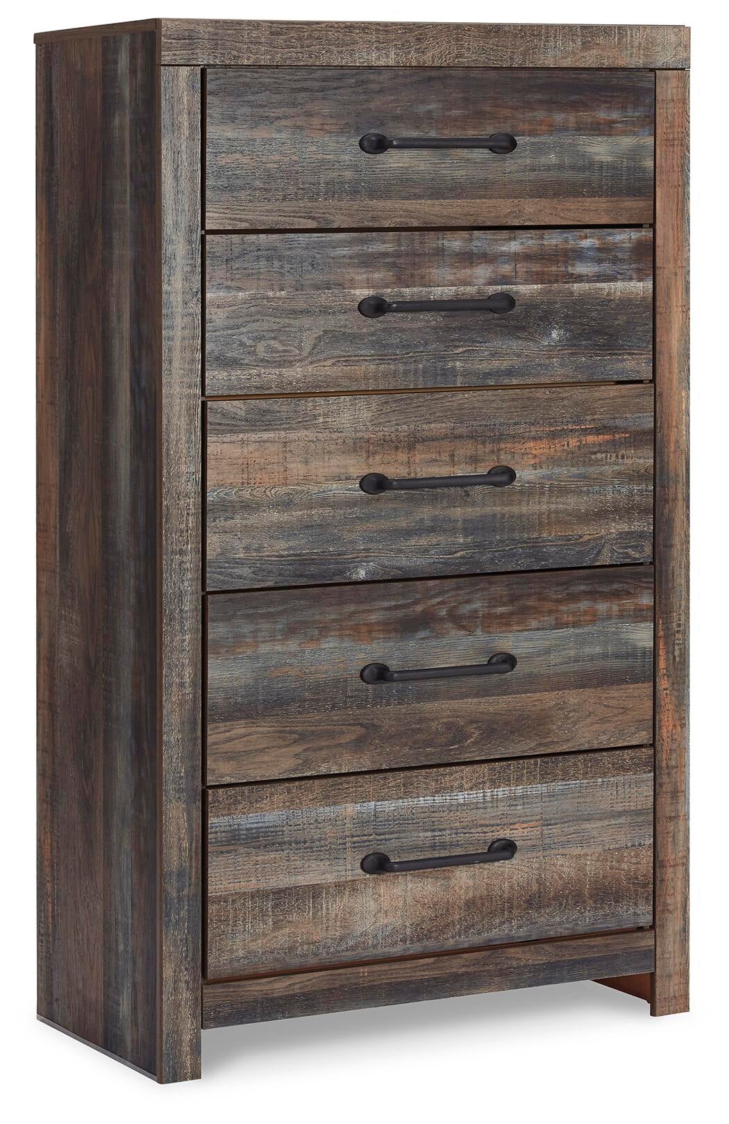 Drystan  Bookcase Bed With 2 Storage Drawers, Dresser, Mirror, Chest And Nightstand