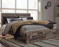 Derekson  Panel Bed With 2 Storage Drawers With Mirrored Dresser