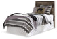 Derekson  Panel Headboard Bed With Mirrored Dresser, Chest And Nightstand
