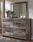 Derekson / Panel Headboard Bed With Mirrored Dresser, Chest And Nightstand