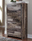 Derekson / Panel Headboard Bed With Mirrored Dresser, Chest And Nightstand