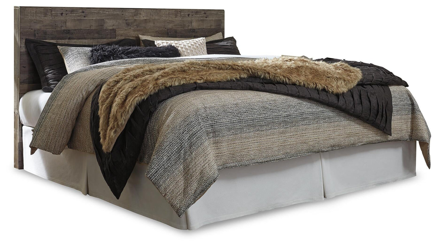 Derekson  Panel Headboard Bed With Mirrored Dresser, Chest And Nightstand
