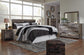 Derekson  Panel Headboard Bed With Mirrored Dresser, Chest And Nightstand