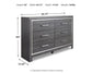 Lodanna  Panel Bed With 2 Storage Drawers With Mirrored Dresser