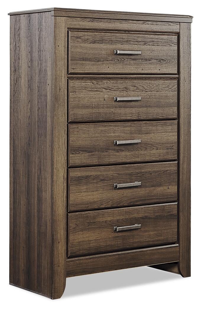 Juararo  Panel Bed With Mirrored Dresser, Chest And Nightstand