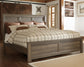 Juararo  Panel Bed With Mirrored Dresser, Chest And Nightstand