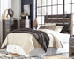 Drystan  Panel Headboard Bed With Mirrored Dresser