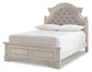 Realyn  Panel Bed With Mirrored Dresser, Chest And Nightstand