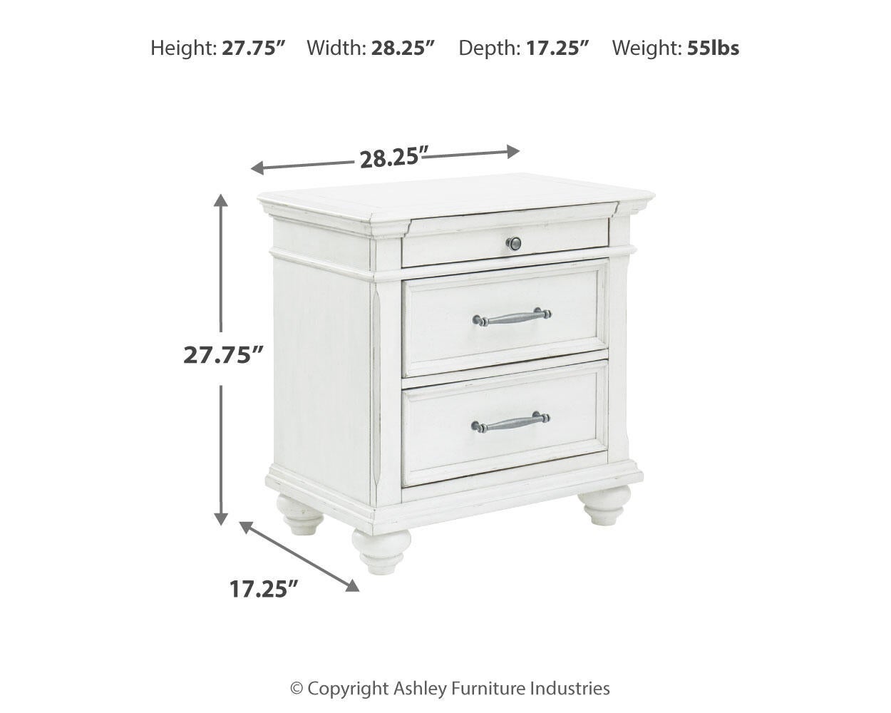 Kanwyn  Panel Bed With Storage With Mirrored Dresser, Chest And Nightstand