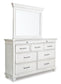 Kanwyn  Panel Bed With Storage With Mirrored Dresser, Chest And Nightstand