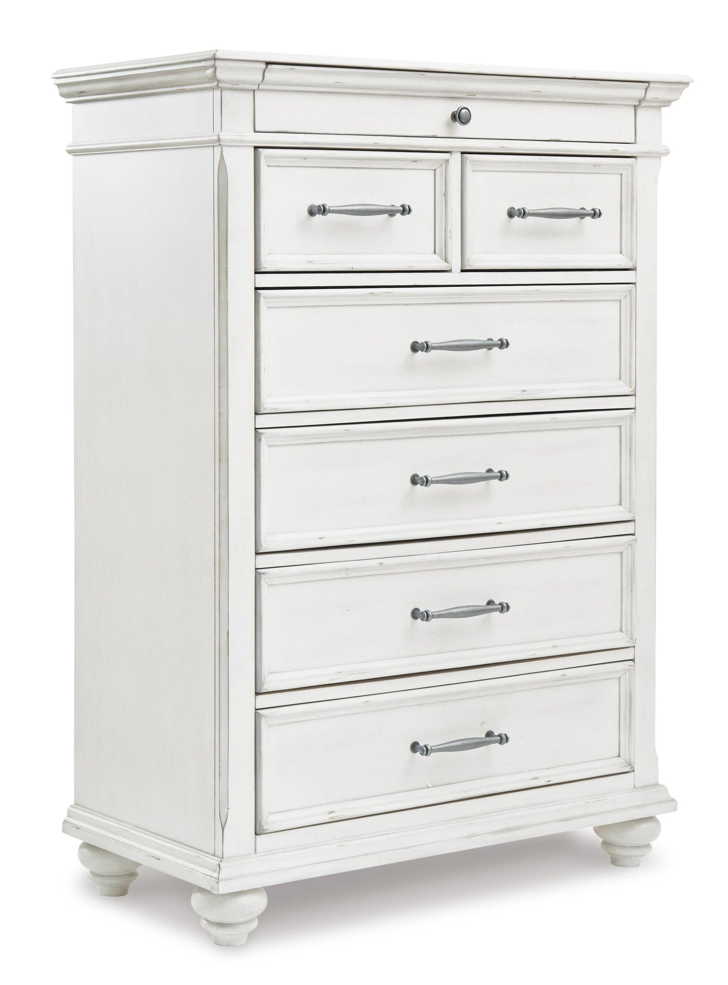 Kanwyn  Panel Bed With Mirrored Dresser, Chest And Nightstand
