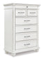 Kanwyn  Panel Bed With Mirrored Dresser, Chest And Nightstand