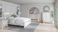 Altyra  Bookcase Headboard Bed With Mirrored Dresser