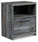 Baystorm  Panel Bed With 2 Storage Drawers With Mirrored Dresser, And Nightstand