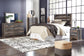 Drystan  Panel Headboard Bed With Mirrored Dresser, Chest And Nightstand
