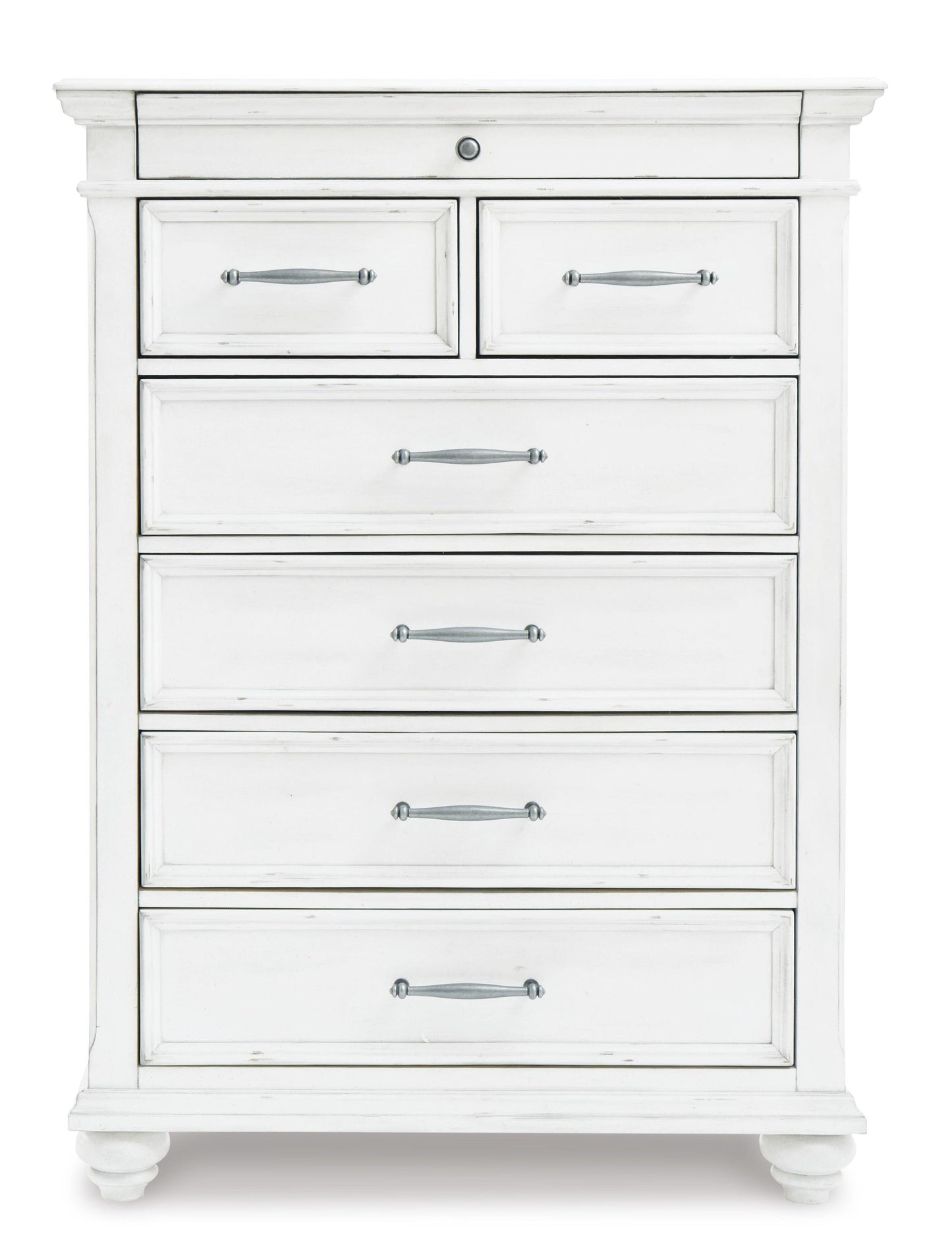 Kanwyn  Panel Bed With Mirrored Dresser, Chest And Nightstand