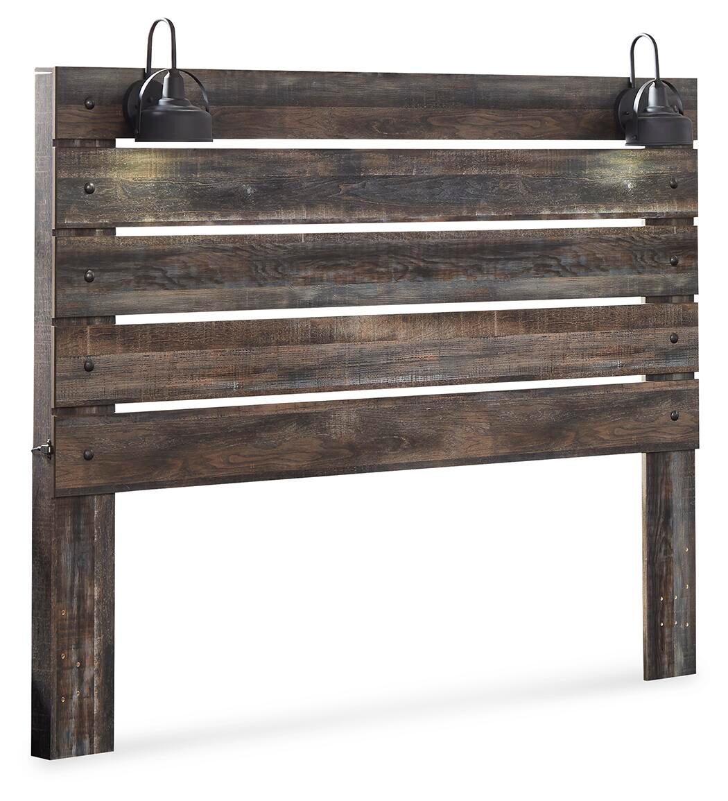 Drystan  Panel Headboard Bed With Mirrored Dresser, Chest And Nightstand
