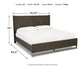 Arkenton  Panel Bed With Mirrored Dresser