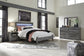 Baystorm  Panel Bed With Mirrored Dresser And Nightstand