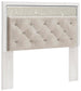 Altyra  Panel Headboard Bed With Mirrored Dresser