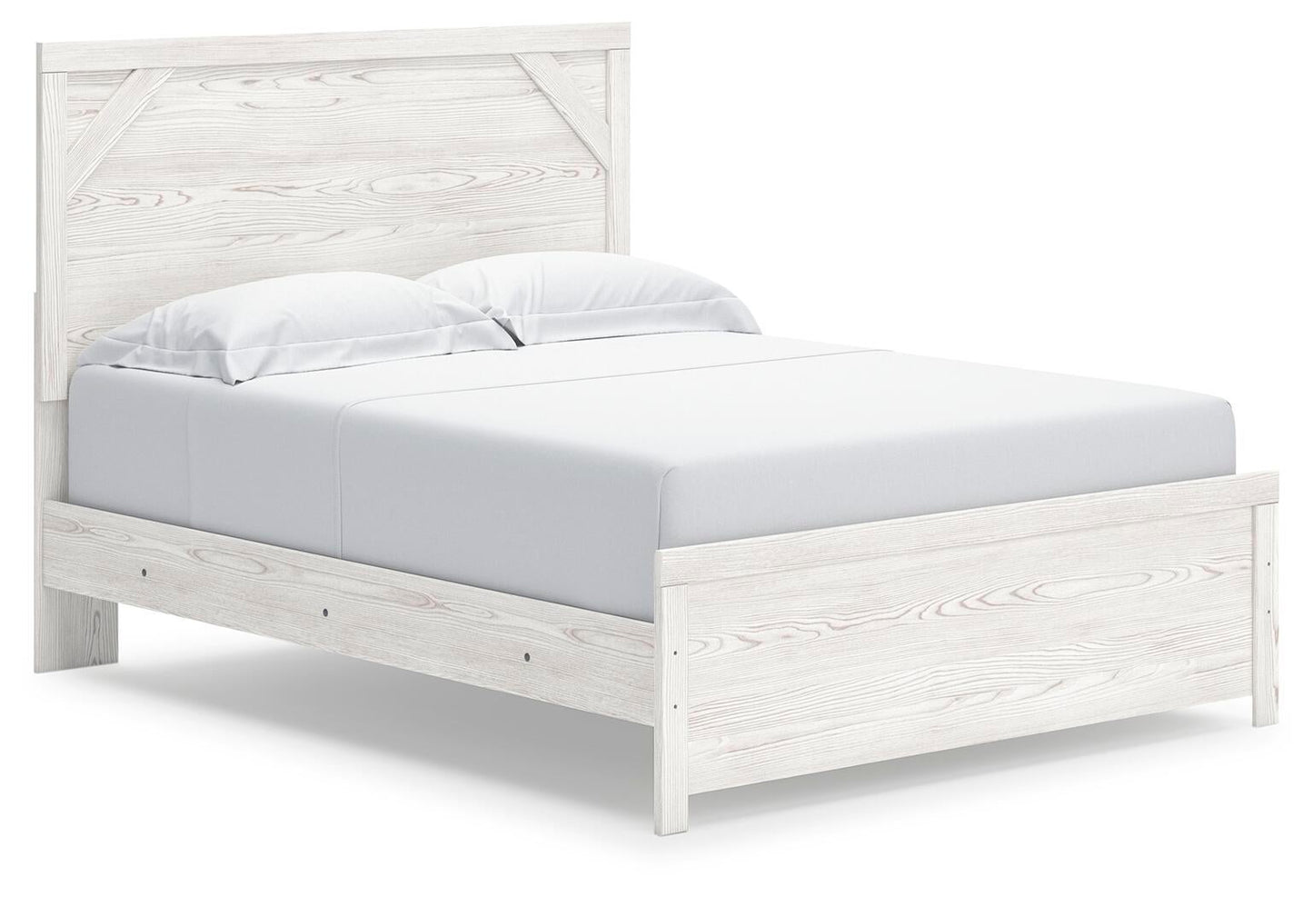 Gerridan  Panel Bed With Mirrored Dresser And Nightstand