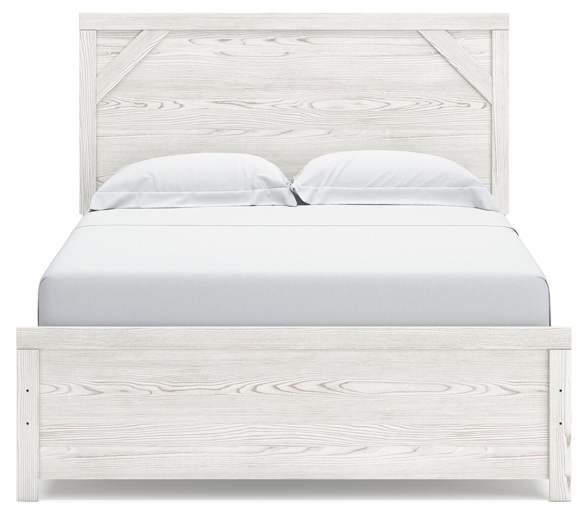 Gerridan  Panel Bed With Mirrored Dresser And Nightstand