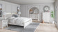 Altyra  Bookcase Headboard Bed With Mirrored Dresser