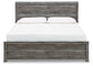 Bronyan  Panel Bed With Mirrored Dresser, Chest And Nightstand