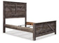 Wynnlow  Crossbuck Panel Bed With Mirrored Dresser, Chest And Nightstand