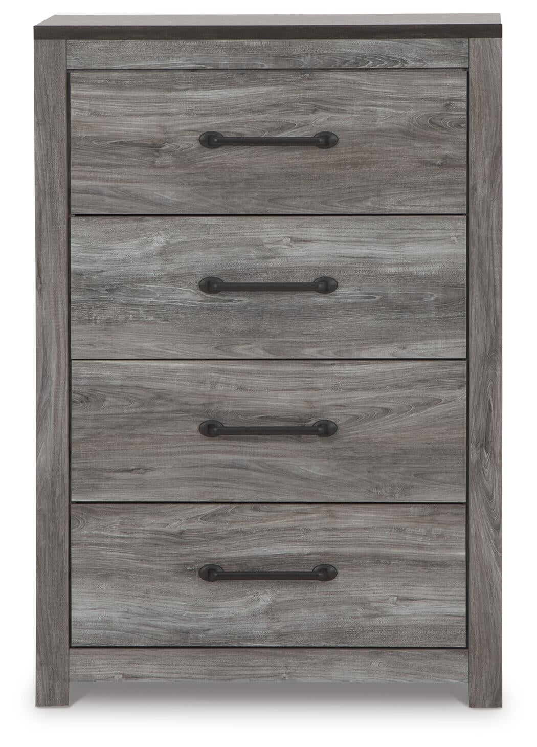 Bronyan  Panel Bed With Mirrored Dresser, Chest And Nightstand