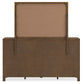 Cabalynn  Panel Bed With Storage With Mirrored Dresser