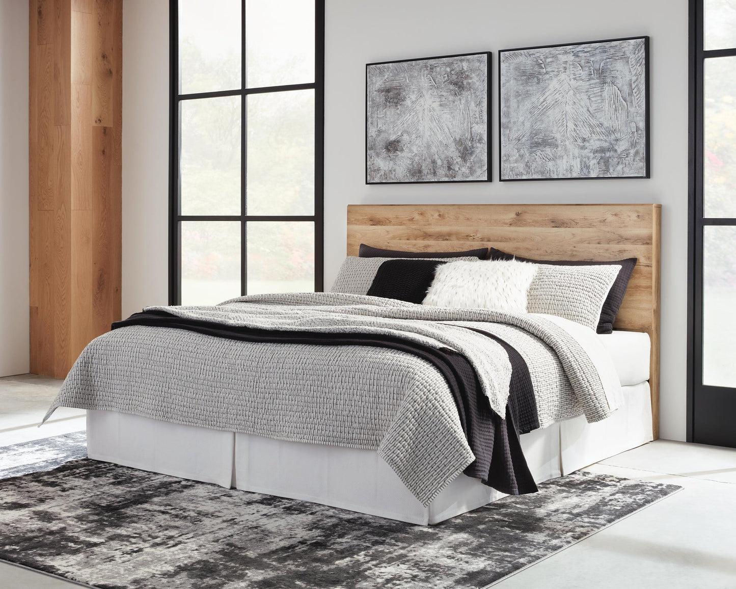 Hyanna  Panel Headboard, Dresser And Mirror