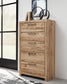 Hyanna  Panel Storage Bed, Dresser, Mirror, Chest And Nightstand