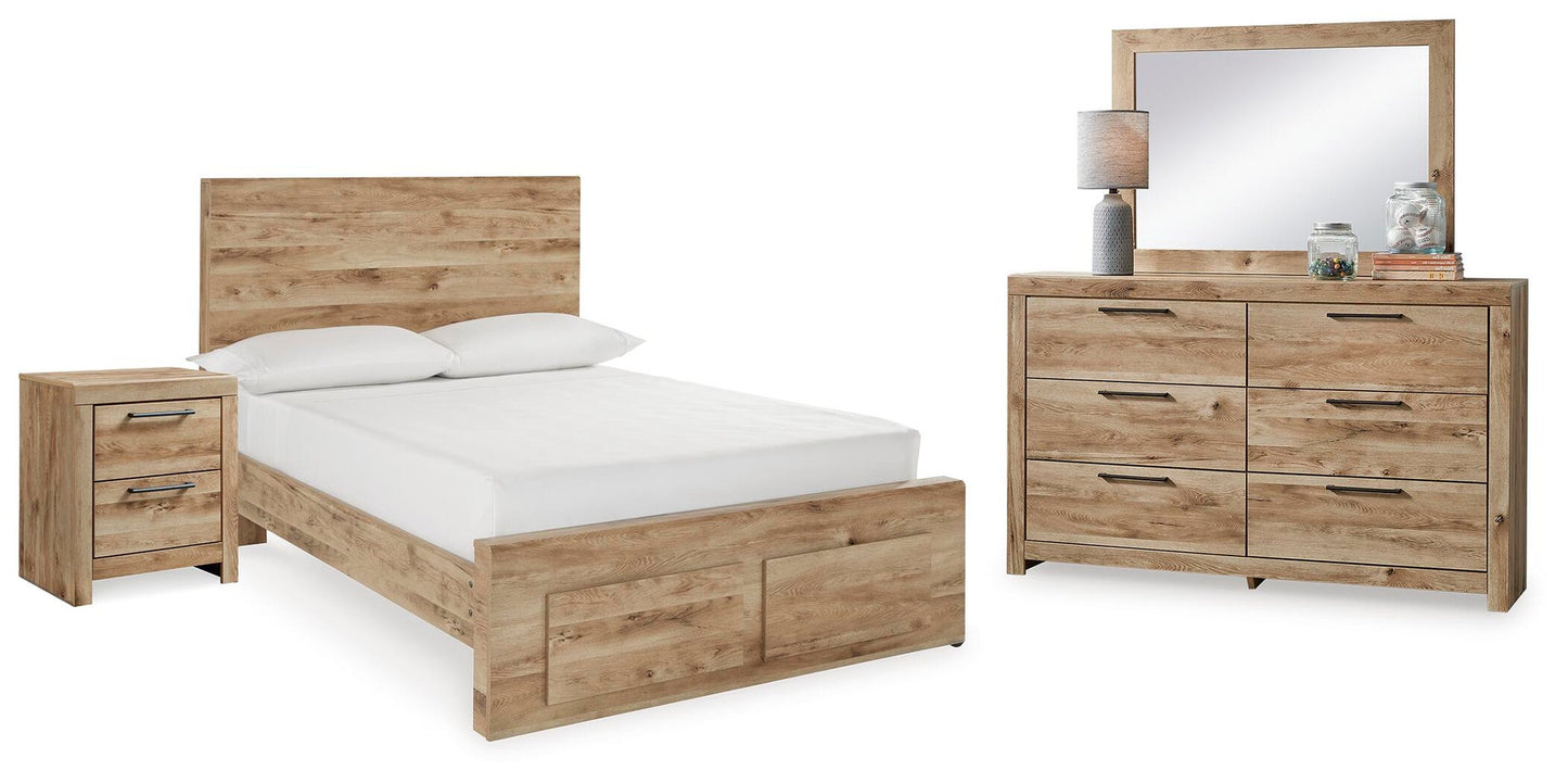 Hyanna  Panel Storage Bed, Dresser, Mirror And Nightstand
