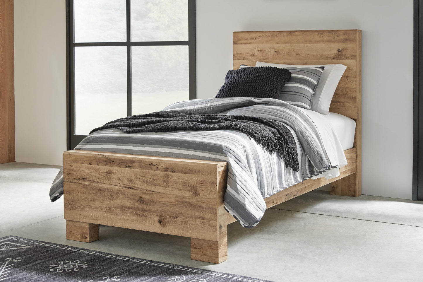 Hyanna  Panel Bed, Dresser, Mirror And Nightstand