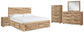 Hyanna  Panel Storage Bed With 2 Under Bed Storage Drawers, Dresser, Mirror, Chest And Nightstand